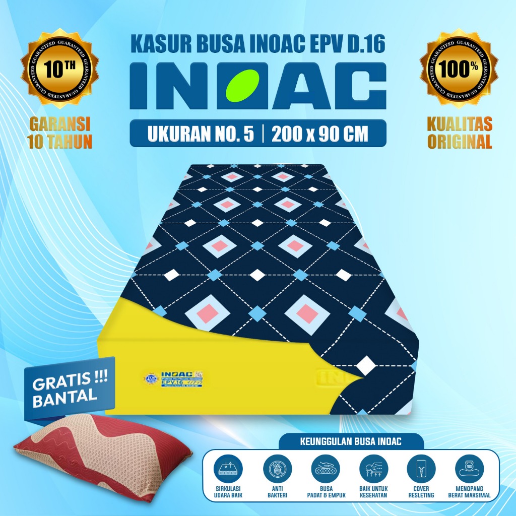 Jual KASUR BUSA INOAC EPV D.16 UKURAN 200x90 (GARANSI 10 TAHUN ...