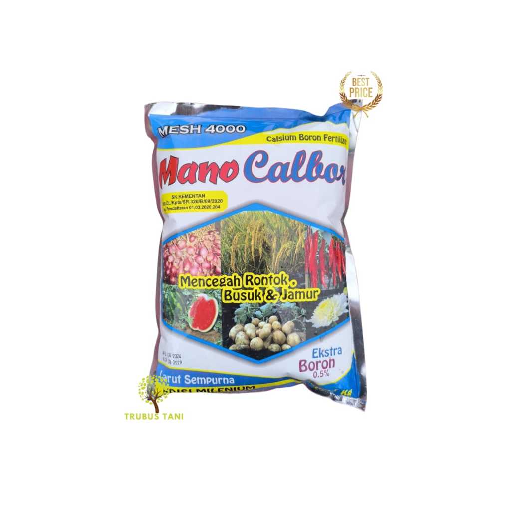 Pupuk Mano Calbor Calcium plus boron kemasan 1 Kg