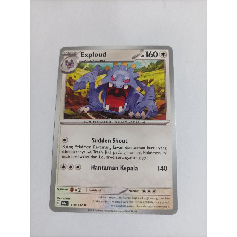 Jual Exploud 110/132 U - Pokemon TCG Indonesia | Shopee Indonesia
