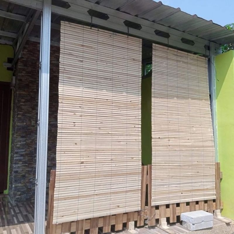 Tirai Krey Bambu Sawit 1x2 Meter Tirai Jendela
