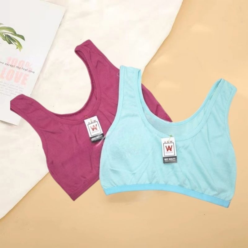 Jual (COD)PROMO 6 PCS MINISET ANAK MOTIF POLOS REMAJA SD/SMP Bra ...