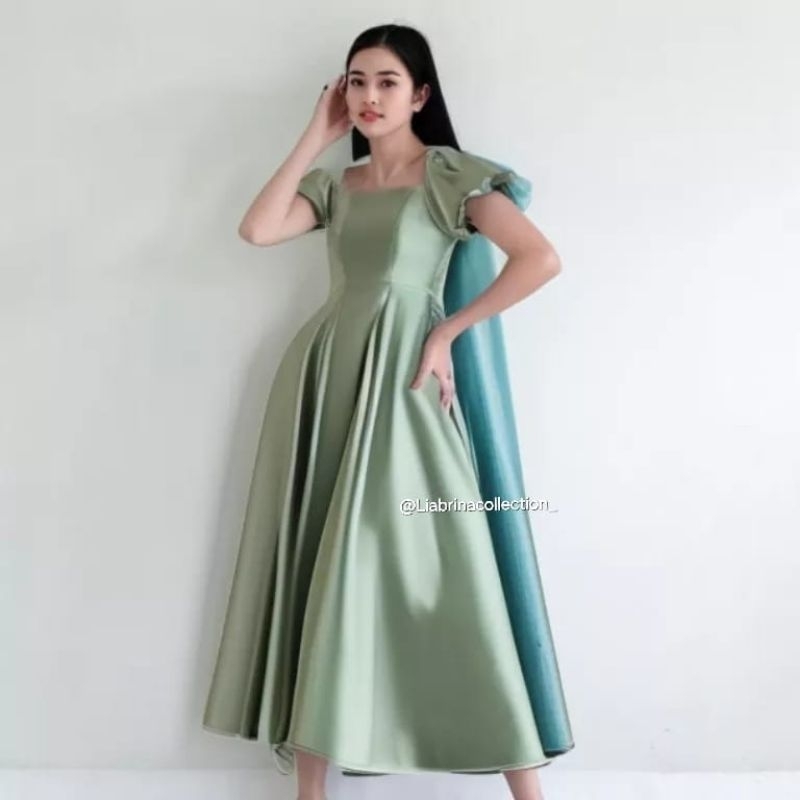 midi dress korean sabrina kasual Jual Rehani - Midi Dress Korean Style,Dress Sabrina Kasual Bigsize Ld 90 -  140 Cm