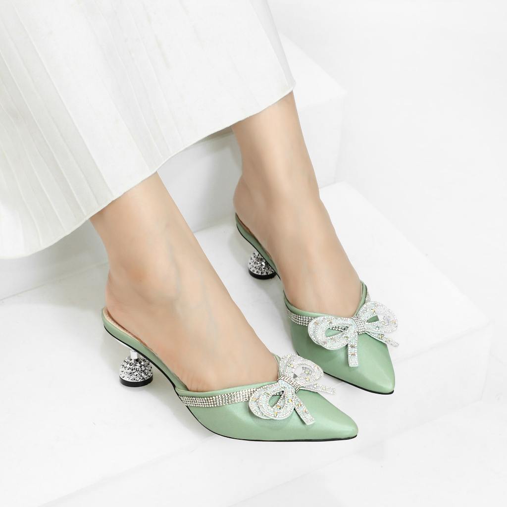 Jual High Heels Wanita Ribbon Series Diamond NB-13 | Shopee Indonesia