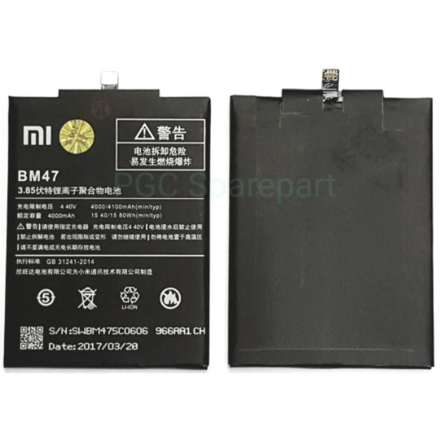 Jual Baterai BM-47 / BM47 / BM 47 / Xiaomi Redmi 3 / 3S / 3X / 3 Pro ...