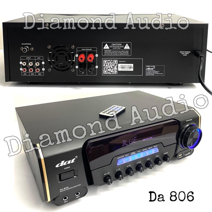 Jual Power Amplifier Dat DA 806 / DA-806 Led Display Bluetooth USB ...