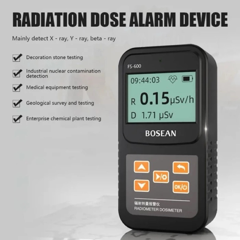 Jual Nuclear Radiation Detector Xray Beta Dosimeter FS600 Bosean ...