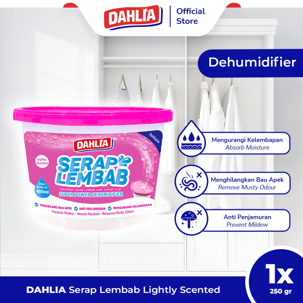 Jual DAHLIA Serap Lembab Lightly Scented isi 1 (250gr) - Menyerap ...