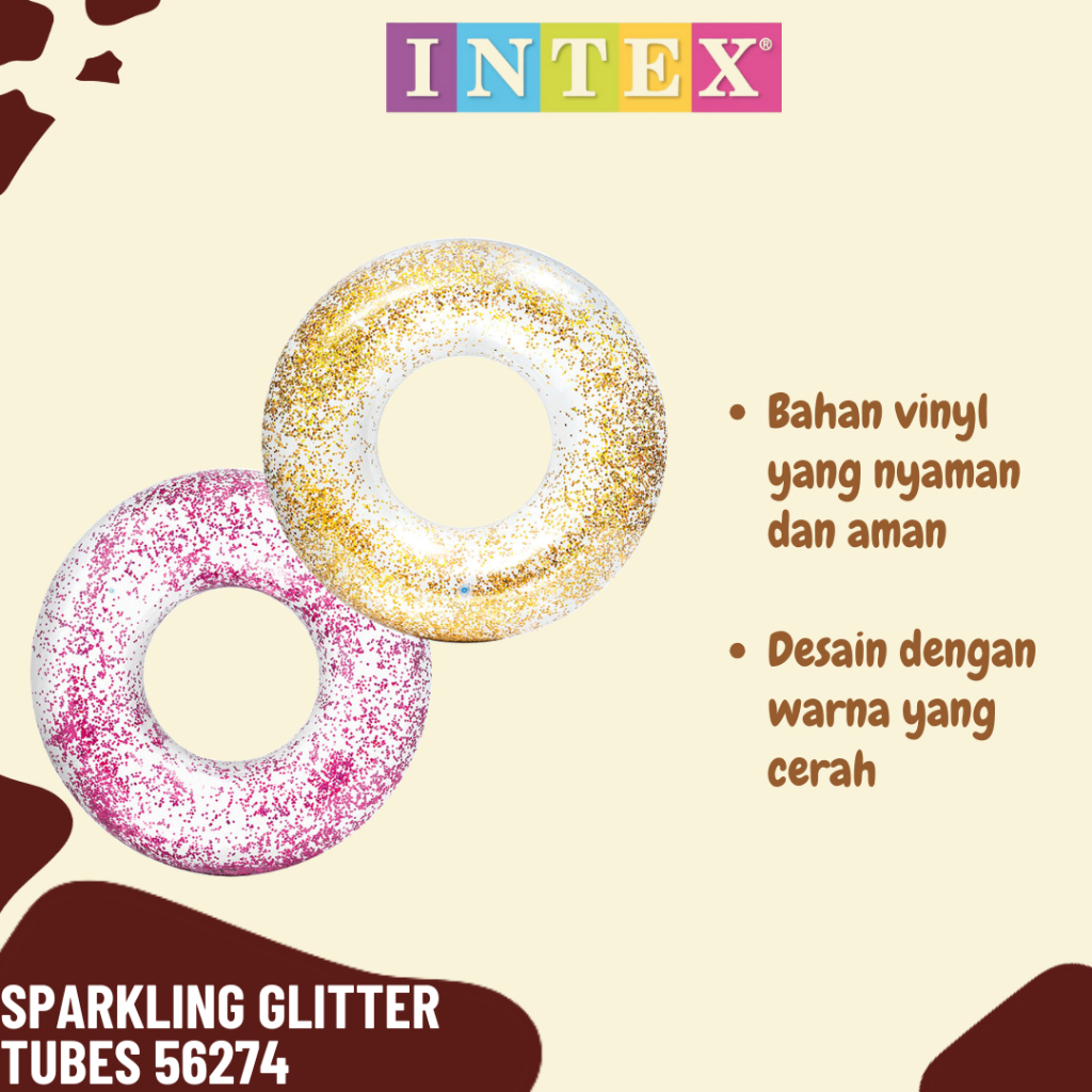 Jual Intex 56274 Sparkling Glitter Tubes - Ban Renang Anak | Shopee ...