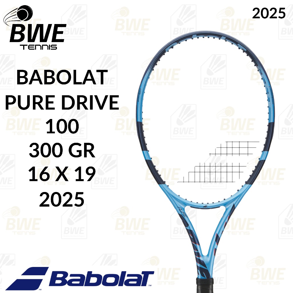 Jual BABOLAT PURE DRIVE 100 2025 300GR - RAKET TENNIS 100% ORIGINAL ...
