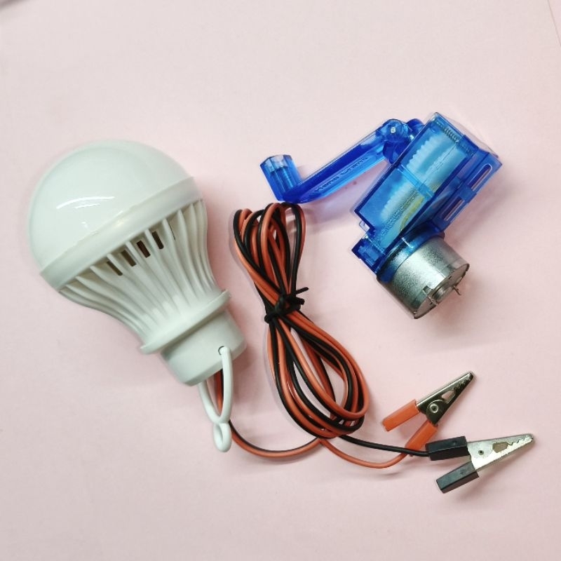Jual Mini DC Hand Crank Generator Pembangkit Listrik Tegangan DC Putar ...