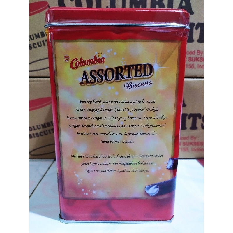 Jual Roti kaleng Columbia assorted biscuits 750 gram | Shopee Indonesia