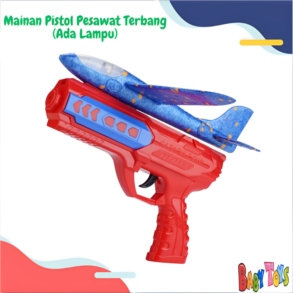 BabyToys Mainan Anak Pesawat Terbang Lampu Mainan 
