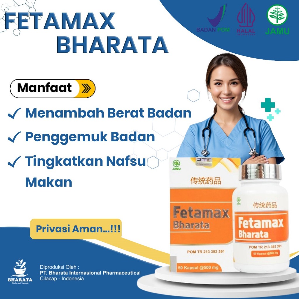 Obat Herbal Penambah Berat Badan Alami - Naikan Nafsu Makan Lebih Efektif - Fetamax Bharata