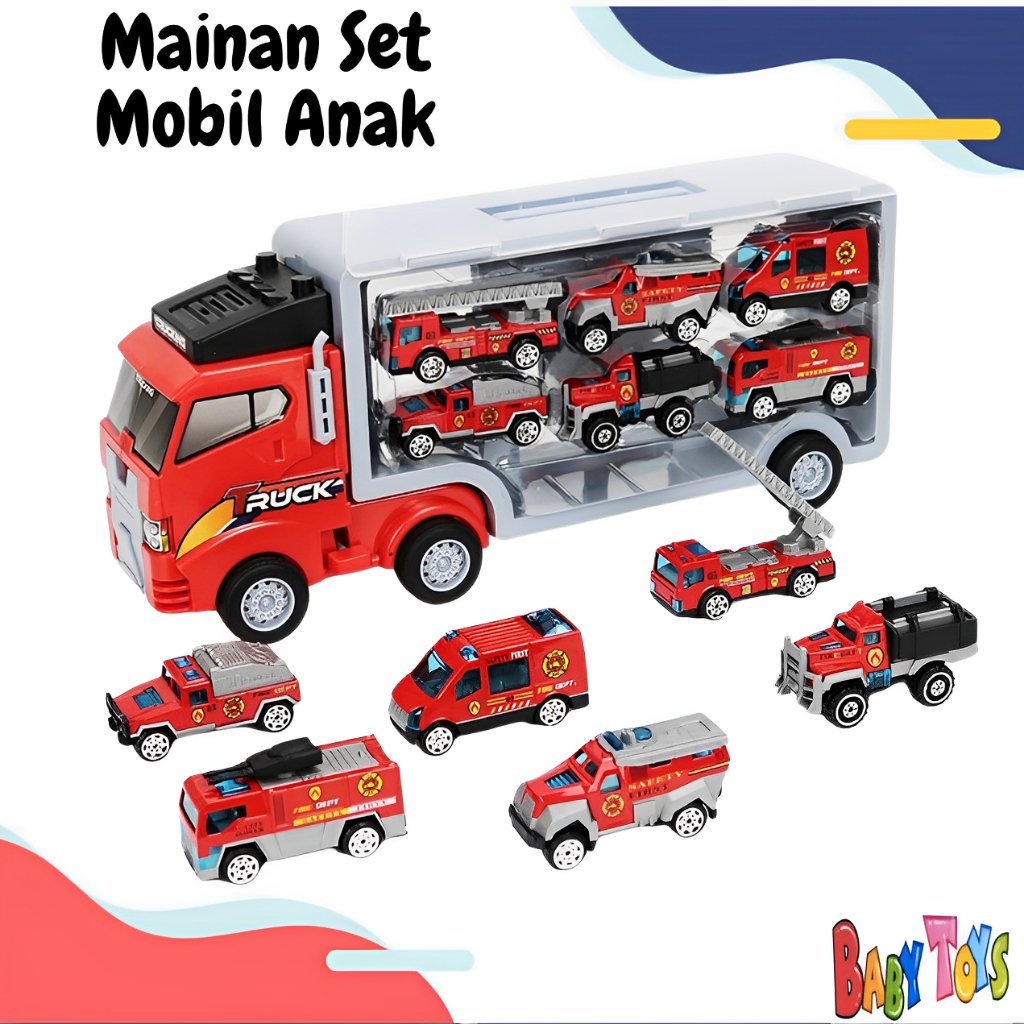 Jual BabyToys Mainan Mobil Mobilan Set Anak Laki Laki Inertia Storage ...