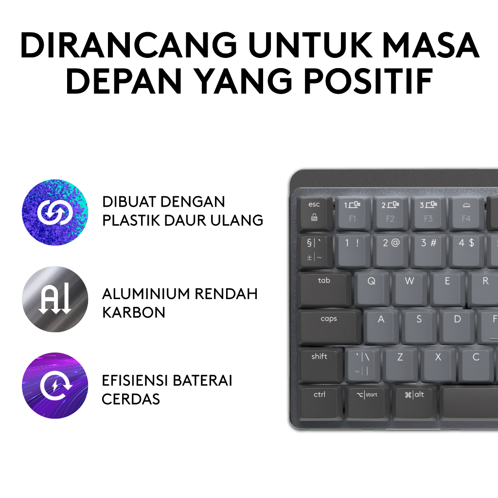 Logitech MX Mechanical Mini Tactile Keyboard Wireless Bluetooth Backlit (7)