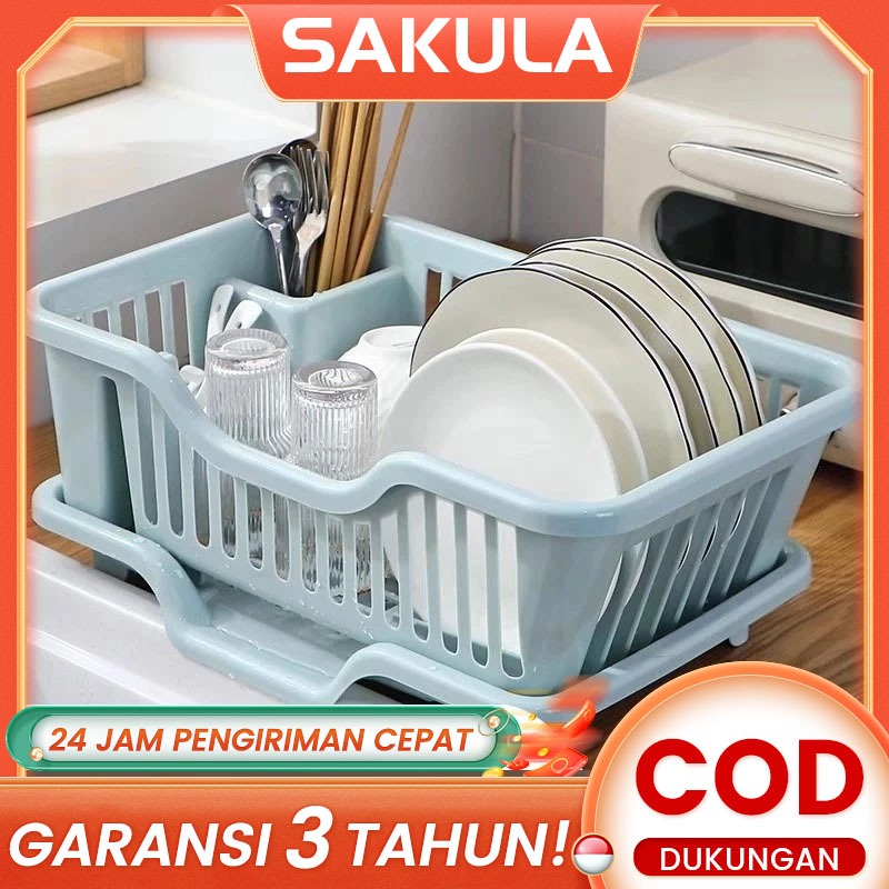 Jual Sakula Rak Piring Dapur Rak Wastafel Dapur Keranjang Pembuangan ...