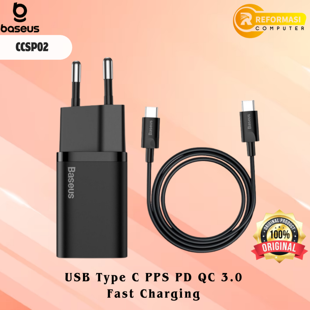 Jual Charger Baseus 25W Super Si USB Type C PPS PD QC 3.0 Fast Charging ...