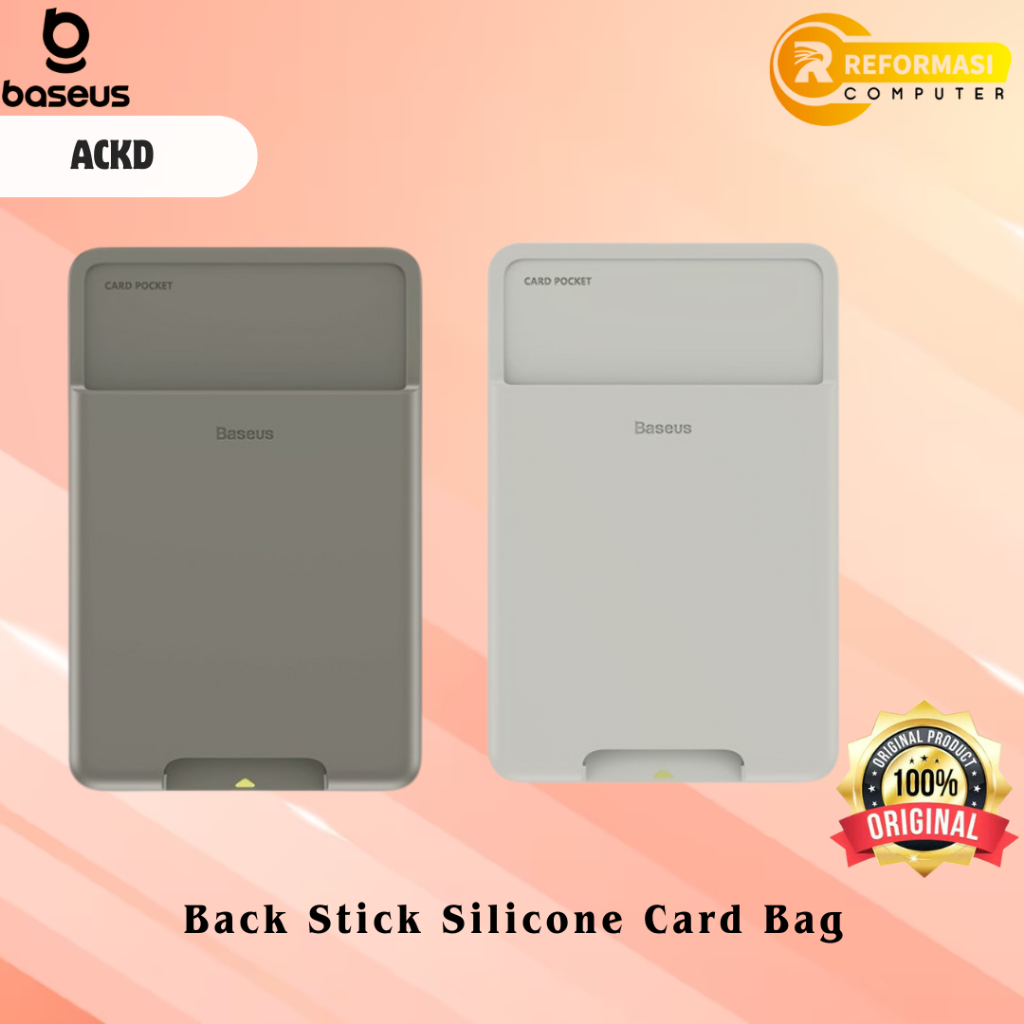 Jual BASEUS HEADSET BASEUS Back Stick Silicone Card Bag - ACKD | Shopee ...