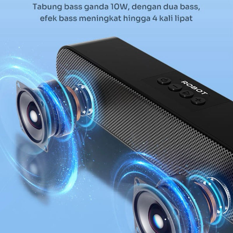 Jual ROBOT RB290 / RB230 SPEAKER BLUETOOTH STEREO SOUNDBAR 10W DENGAN ...