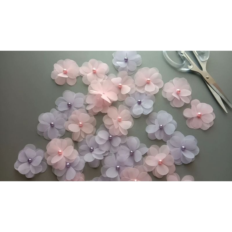 Jual bunga organdi 3d bunga Payet kebaya | Shopee Indonesia