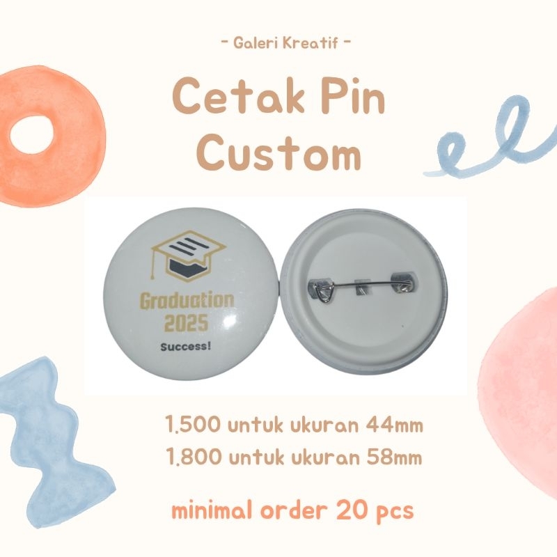 Jual Cetak Pin Custom [MINIMAL ORDER 20 PCS] | Shopee Indonesia