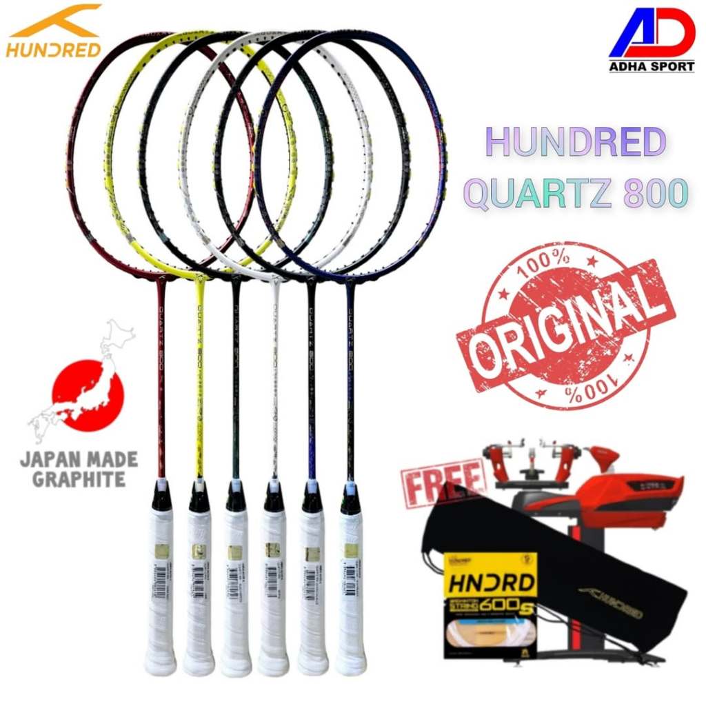 Jual Raket Badminton Hundred Quartz 800 Raket Bulutangkis Original ...
