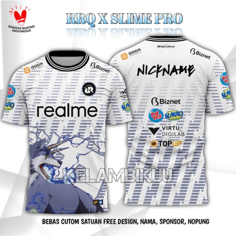 Jual JERSEY GAMING RRQ X SLIME PRO 2025/BAJU KAOS RRQ X SLIME PRO MURAH ...
