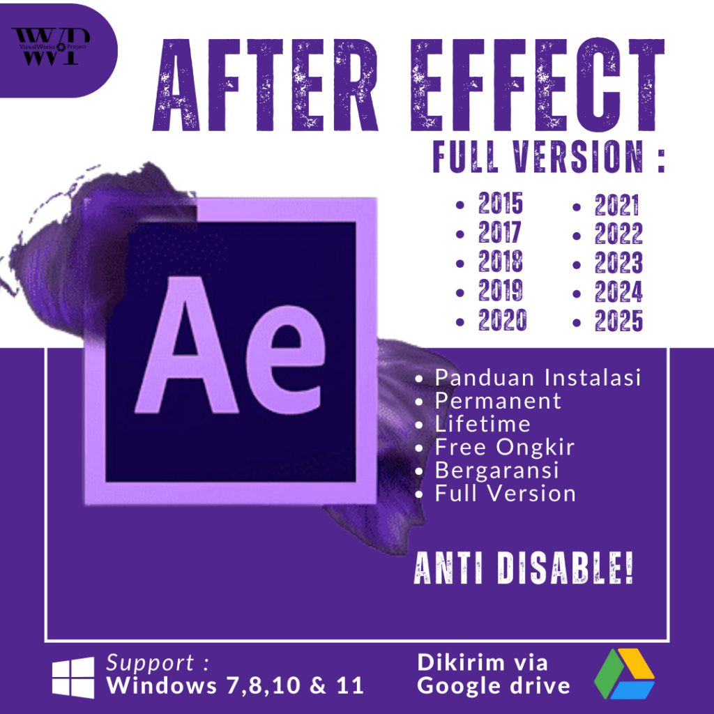Jual After Effects Full Version Baru Lama Anti Disable 2025 2024 2023