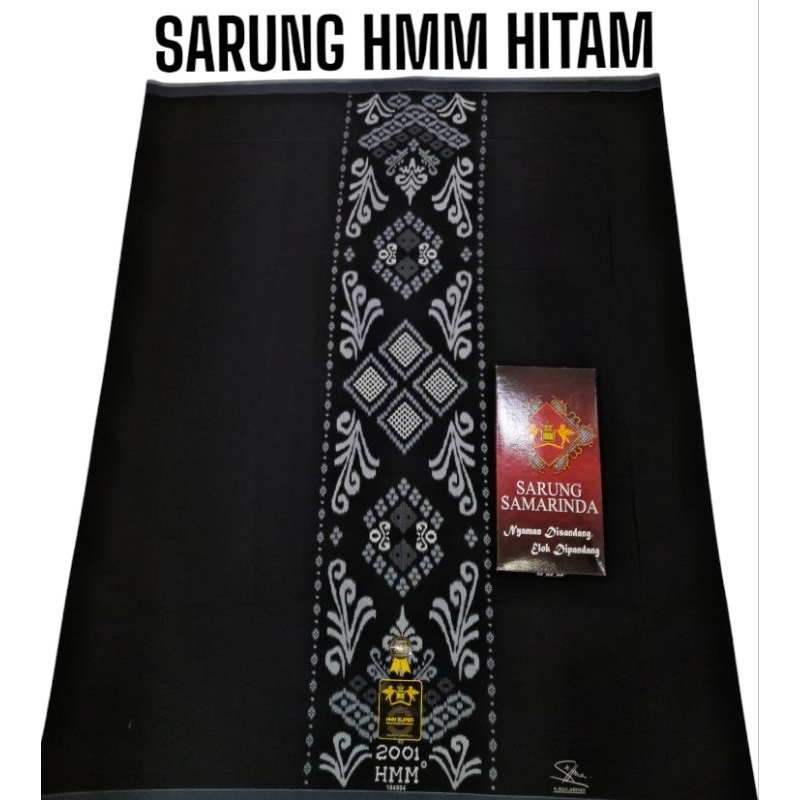 Sarung Tenun Samarinda merek Hmm khusus hitam dan putih