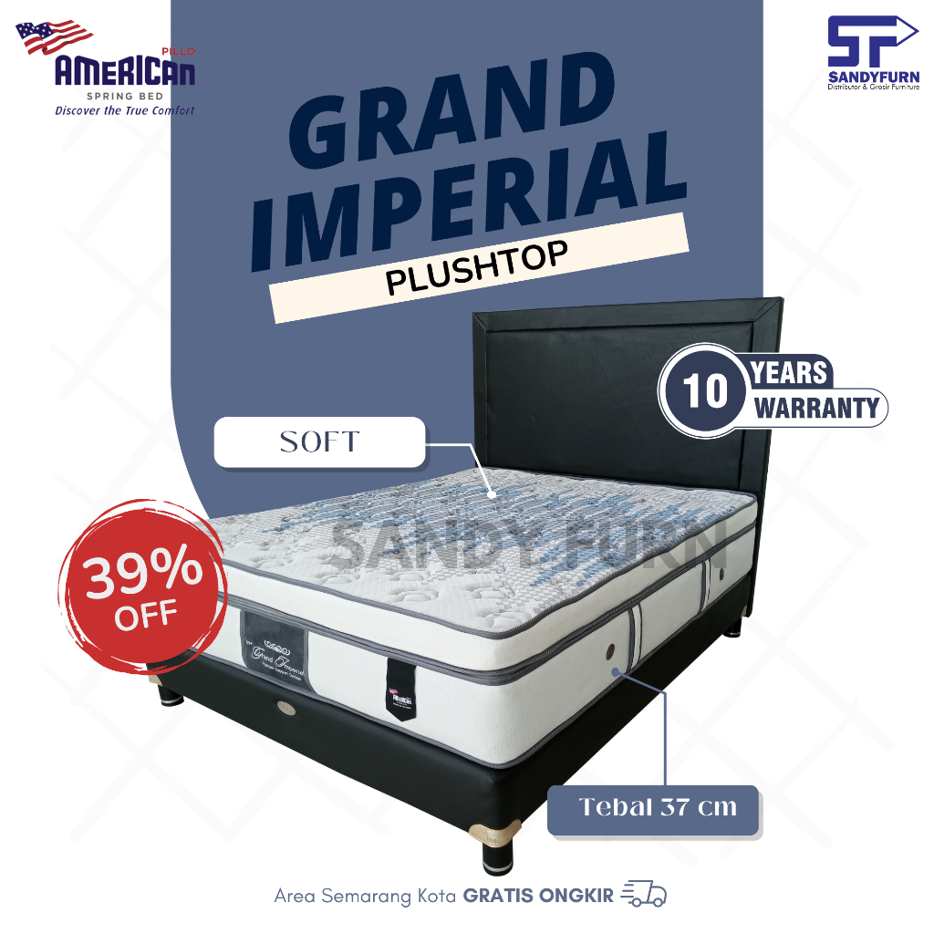 Jual American Pillo Springbed Grand Imperial Plushtop | Shopee Indonesia