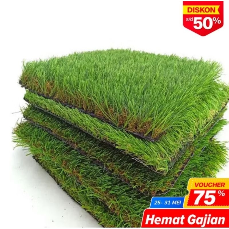 Jual Karpet rumput sintetis ukuran 25x25-CM tebal 3cm - karpet rumput ...