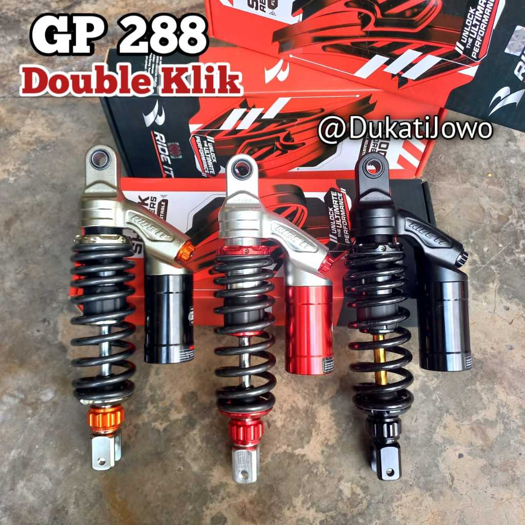 Jual Shock Tabung Matic Ride It GP 288 Supreme Single Klik Shockbreaker ...