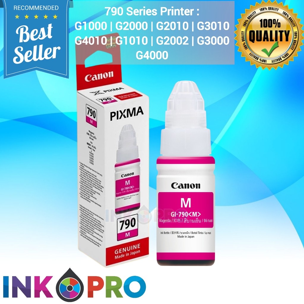 Jual Tinta Canon GI 790 PREMIUM Untuk Printer G1000, G2000, G2002 ...