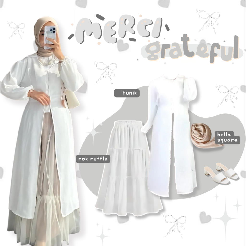 Jual 3in1 Wanita Kondangan Hijab (Hijab+Tunik+Rok) Set Tunik Cringkle ...