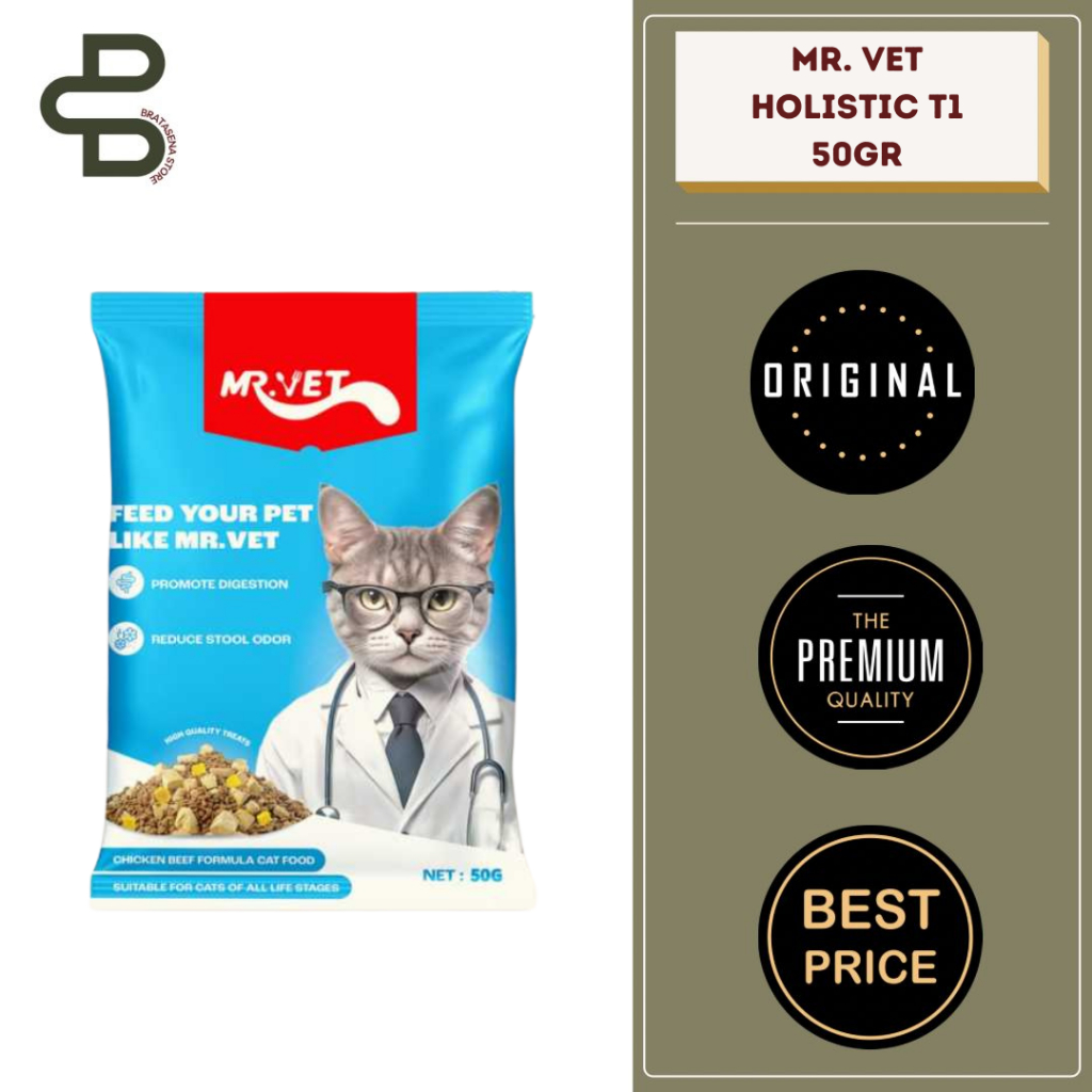 Jual MR. VET HOLISTIC DIGESTIVE (T1) 50GR FRESHPACK // MAKANAN KUCING ...