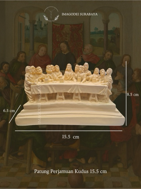 Patung KATOLIK Yesus Perjamuan Terakhir (15cm) / PATUNG LAST SUPPER 4