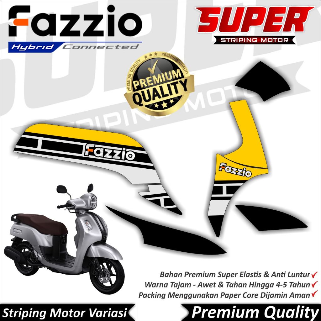 Jual Stiker Fazzio Anti Luntur keren Striping Fazzio Striping Yamaha ...