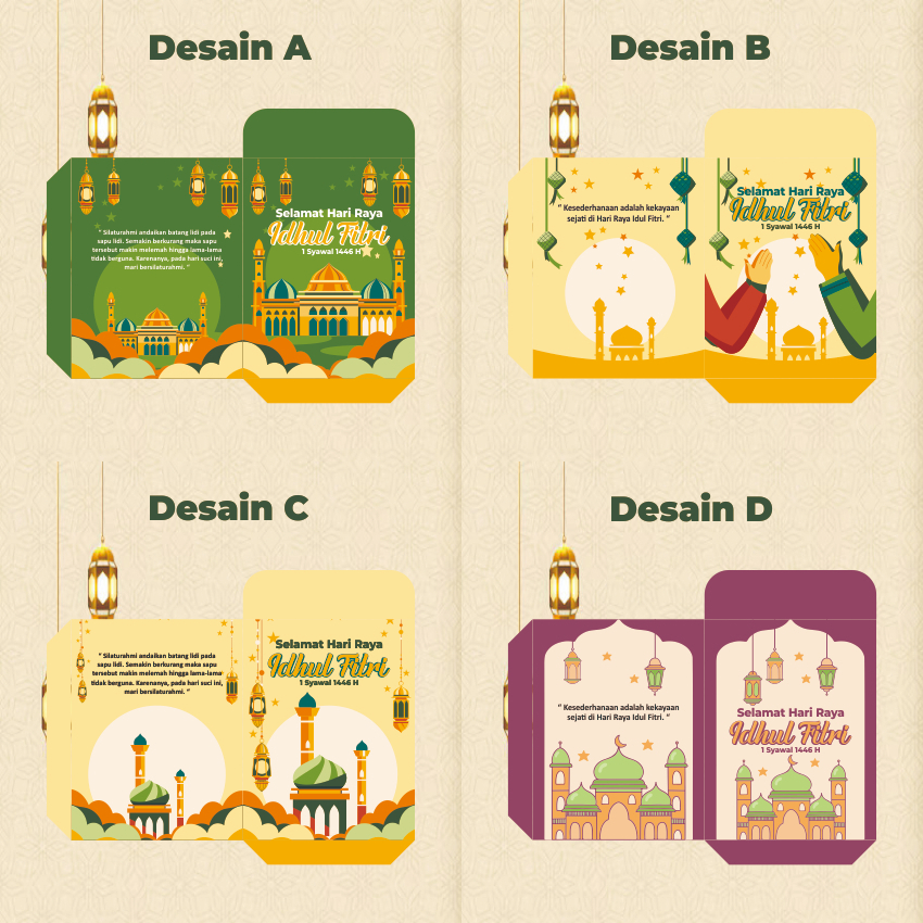 Jual Amplop Lebaran Custom Selamat Hari Raya Idhul Fitri | Ampau Custom ...