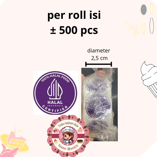 Jual Sticker Halal Logo per roll ( ± 500 pcs ) Label Makanan | Shopee ...
