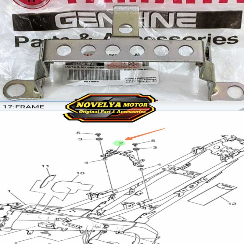 Jual BRACKET, SEAT FITTING YAMAHA R15 R 15 VVA V3 2017-2020 ORI YAMAHA ...
