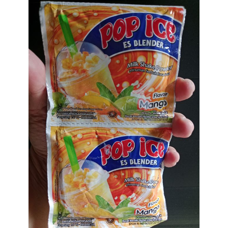 Jual Pop Ice Es Blender Rasa Mangga Kemasan 1 Renceng isi 10 Sachet ...