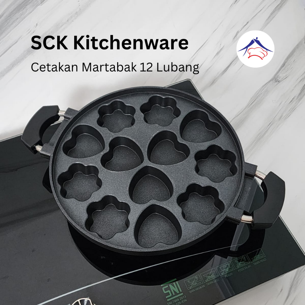 Jual Cetakan Kue Cubit Martabak Mini Variasi 12 Lubang Anti Lengket