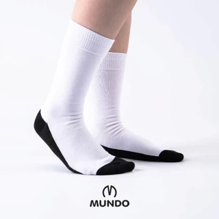 MUNDO School Sock Dirty Free Knee - Kaos Kaki Anak Sekolah Sebetis Telapak Hitam