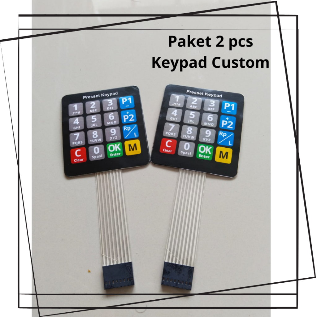 Jual Paket 2 Pcs Keypad Pom Mini Original, Laminasi Biasa Tombol Custom ...