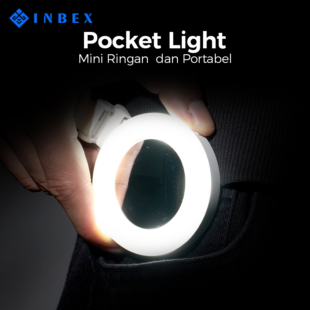 Jual UI INBEX PL2 Pocket Ringlht 2 in 1 Mini Led Lhting Konten Portable ...
