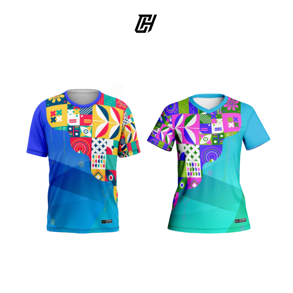 Jual Kaos Sport Badminton Couple Jersey Full Printing Pria Wanita