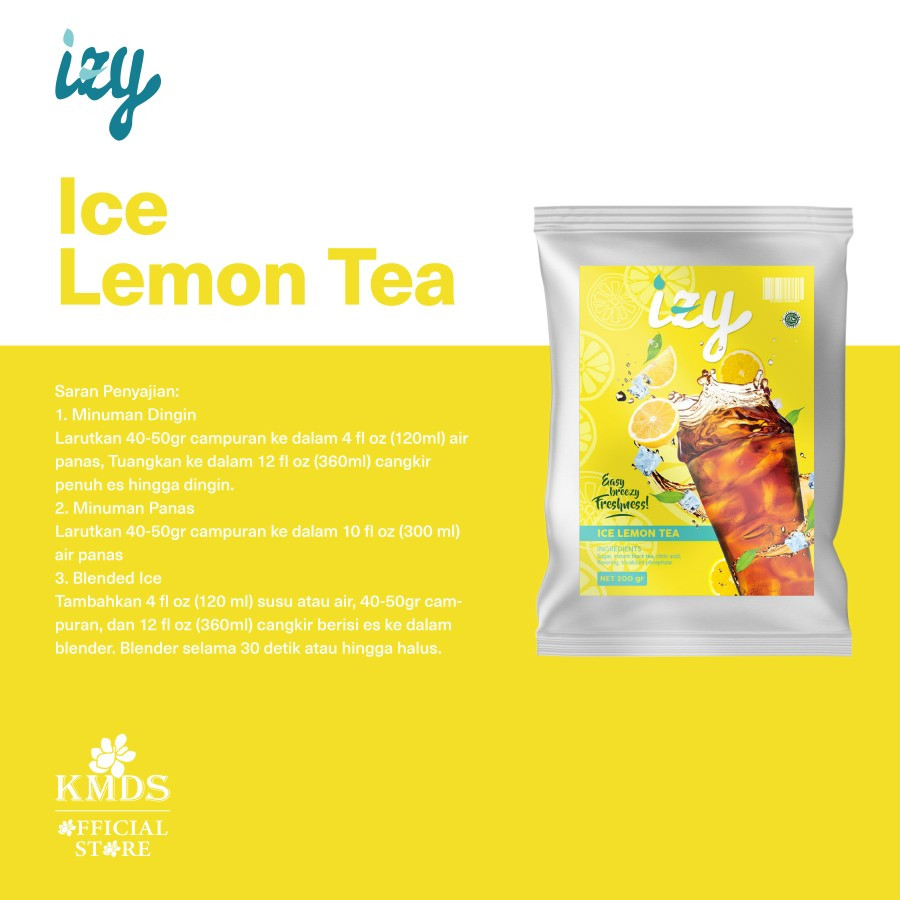 Jual Izy Powder Drink Lemon Iced Tea 1 kg | Shopee Indonesia