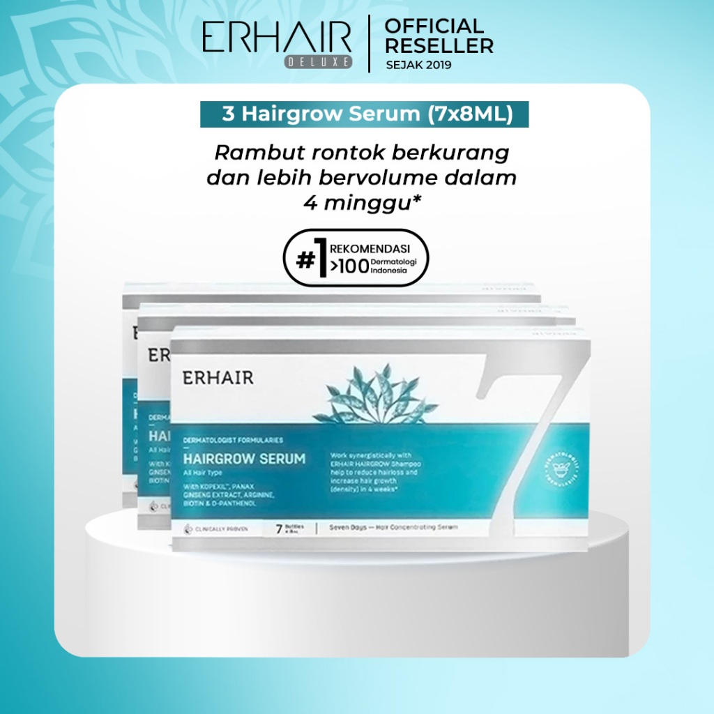 Jual ERHA ERHAIR Serum Penumbuh Rambut Hairgrow Serum 7x8 ml Panax ...