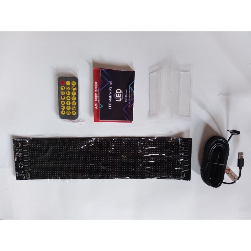 Jual LED Panel Matrix Flexible Kabel USB untuk Running Text di Mobil ...