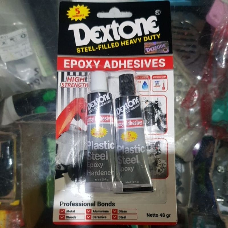 Jual Dextone Epoxy Adhesives Steel-Filled Heavy Duty lem besi campur ...